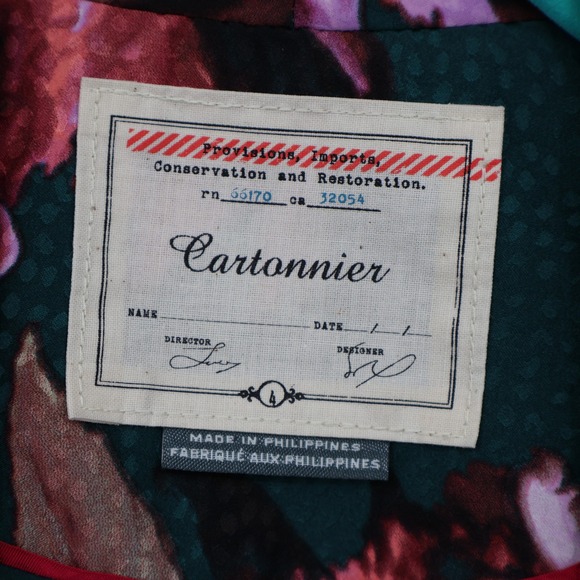 Cartonnier Rihan Blazer Women 4 Green Bloomcore Preppy Academia Twee Anthro - Picture 3 of 16